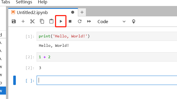 点击这个按钮去执行代码